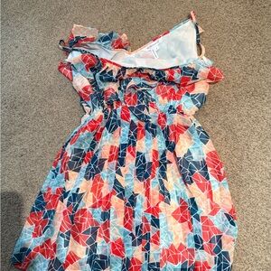 BCBGeneration Kids Dress with Red and Blue Geometric Pattern